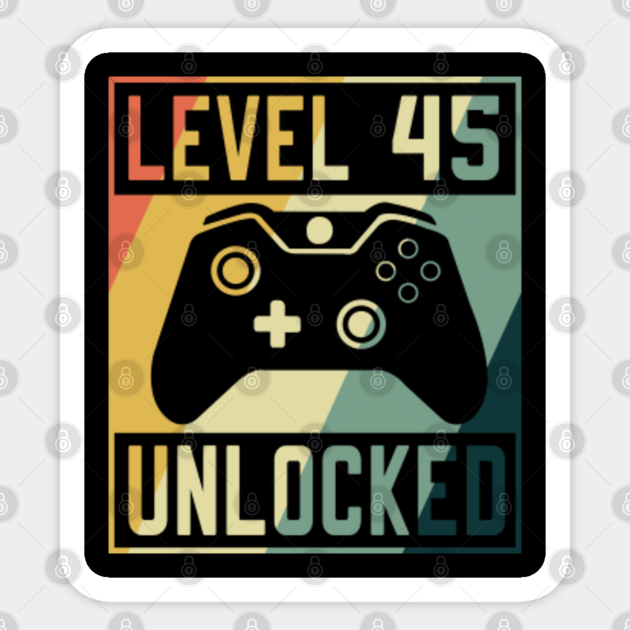 45th birthday, video game for gamer unlock 45 45th Birthday Gift